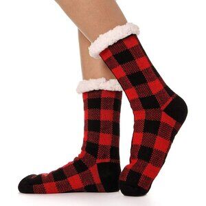 🆕Women Slipper Socks Fuzzy Fluffy Cabin Cozy Thick Warm Comfy Fleece Soft Grips